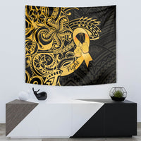 Polynesia Bone Cancer Awareness Tapestry Fight Warriors LT14 - Polynesian Pride