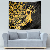 Polynesia Bone Cancer Awareness Tapestry Fight Warriors LT14 - Polynesian Pride