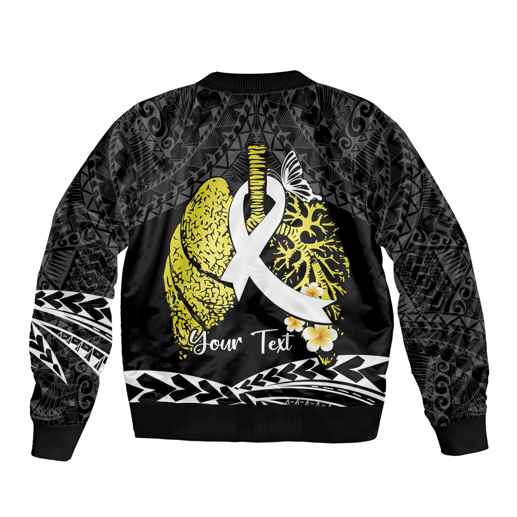 Personalised Polynesia World Lung Cancer Day Bomber Jacket Faith Hope Love LT14 - Polynesian Pride