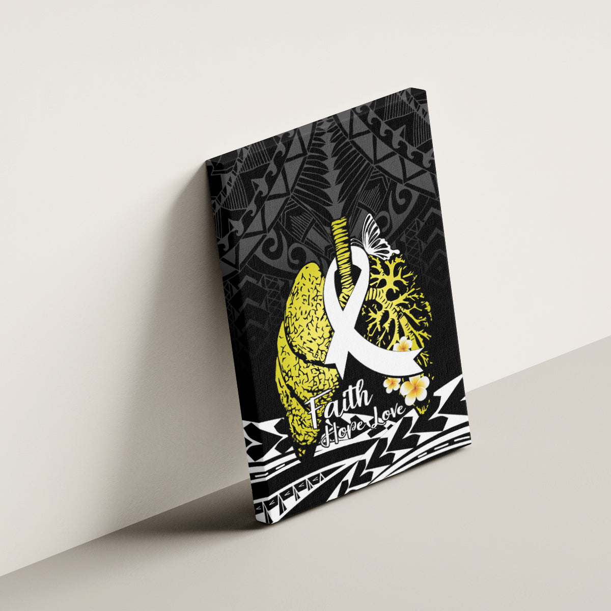 Polynesia World Lung Cancer Day Canvas Wall Art Faith Hope Love LT14 - Polynesian Pride