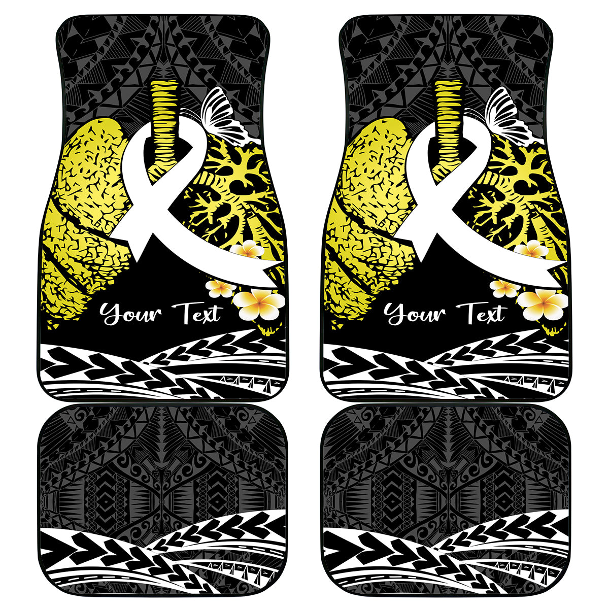 Polynesia World Lung Cancer Day Car Mats Faith Hope Love LT14 - Polynesian Pride