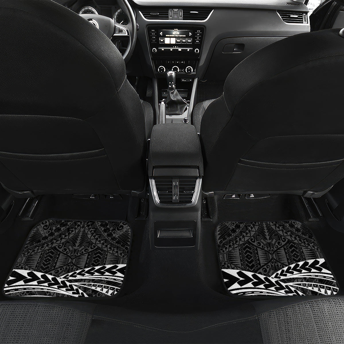 Polynesia World Lung Cancer Day Car Mats Faith Hope Love LT14 Set 2pcs - Back Black - Polynesian Pride