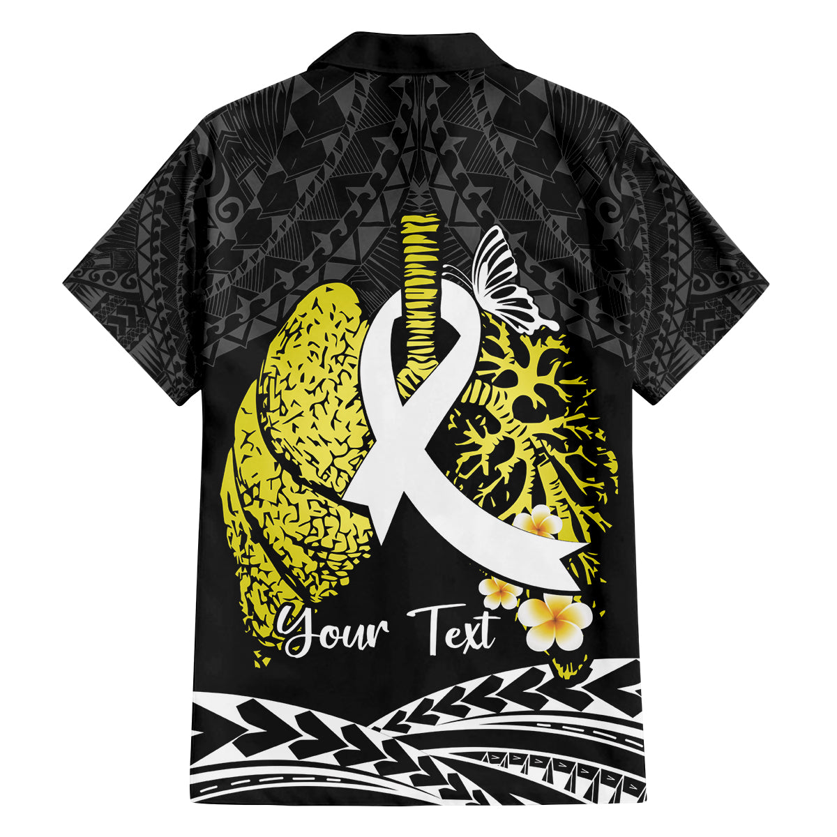 Personalised Polynesia World Lung Cancer Day Family Matching Off The Shoulder Long Sleeve Dress and Hawaiian Shirt Faith Hope Love LT14 - Polynesian Pride