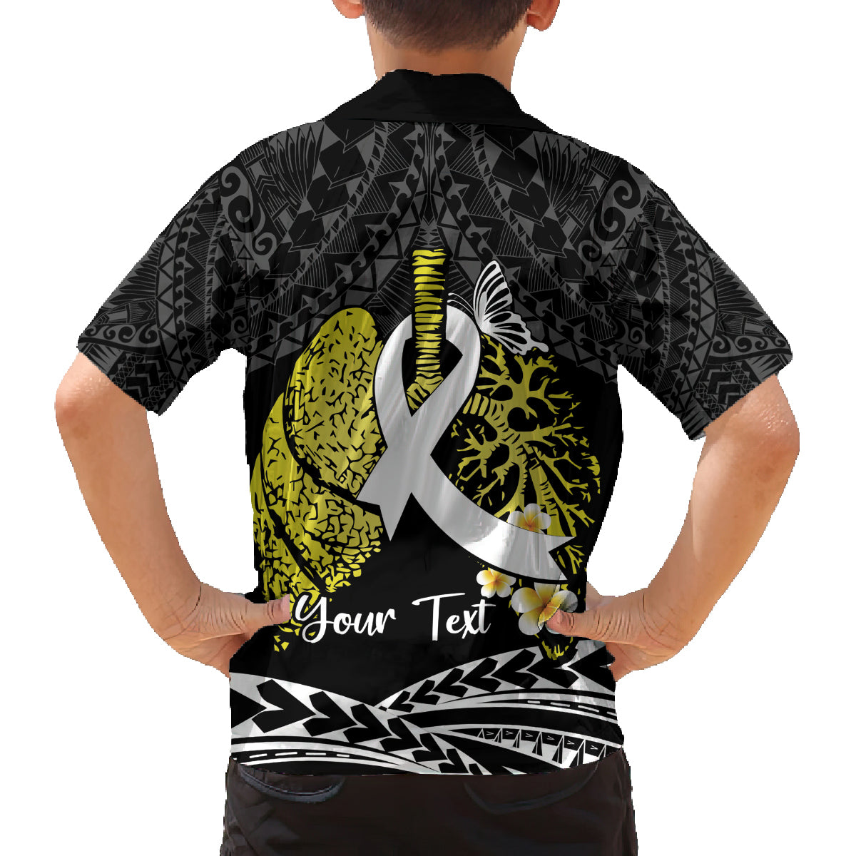 Personalised Polynesia World Lung Cancer Day Family Matching Summer Maxi Dress and Hawaiian Shirt Faith Hope Love LT14 - Polynesian Pride