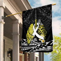 Polynesia World Lung Cancer Day Garden Flag Faith Hope Love LT14 House Flag Black - Polynesian Pride