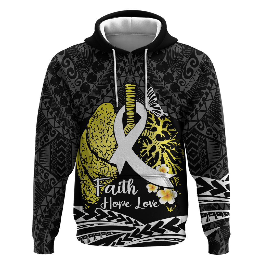 Personalised Polynesia World Lung Cancer Day Hoodie Faith Hope Love
