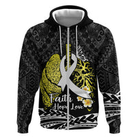 Personalised Polynesia World Lung Cancer Day Hoodie Faith Hope Love