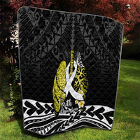 Polynesia World Lung Cancer Day Quilt Faith Hope Love