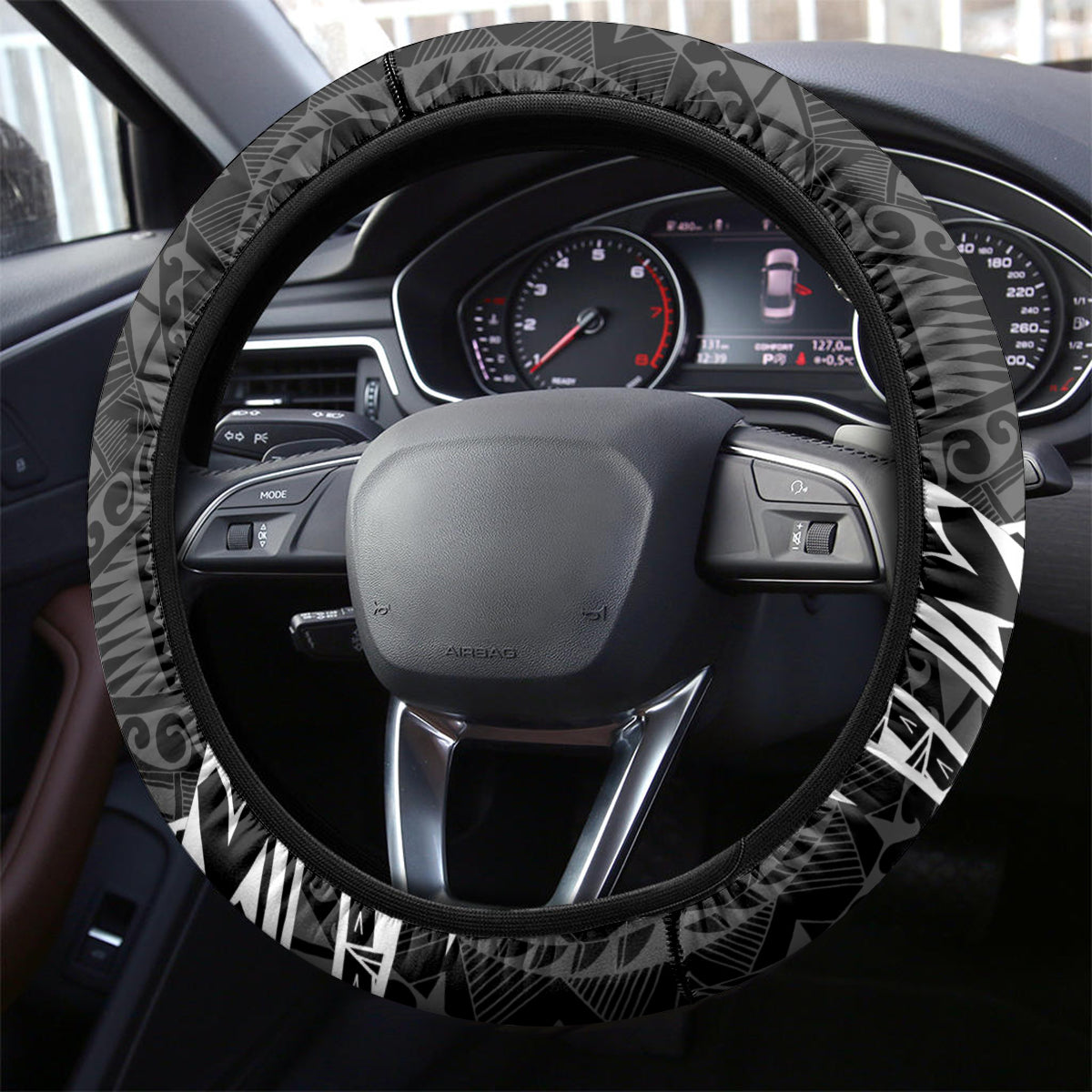 Polynesia World Lung Cancer Day Steering Wheel Cover Faith Hope Love LT14 - Polynesian Pride