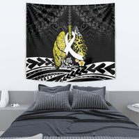 Polynesia World Lung Cancer Day Tapestry Faith Hope Love LT14 - Polynesian Pride