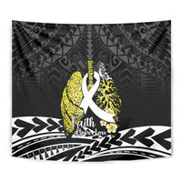 Polynesia World Lung Cancer Day Tapestry Faith Hope Love LT14 - Polynesian Pride