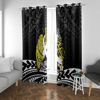 Polynesia World Lung Cancer Day Window Curtain Faith Hope Love LT14 With Grommets Black - Polynesian Pride