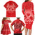 Personalised In September We Wear Red Family Matching Long Sleeve Bodycon Dress and Hawaiian Shirt Polynesia Blood Cancer Awareness