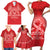 Personalised In September We Wear Red Family Matching Short Sleeve Bodycon Dress and Hawaiian Shirt Polynesia Blood Cancer Awareness