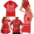 Personalised In September We Wear Red Family Matching Short Sleeve Bodycon Dress and Hawaiian Shirt Polynesia Blood Cancer Awareness