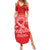 Personalised In September We Wear Red Family Matching Summer Maxi Dress and Hawaiian Shirt Polynesia Blood Cancer Awareness