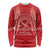 Personalised In September We Wear Red Long Sleeve Shirt Polynesia Blood Cancer Awareness