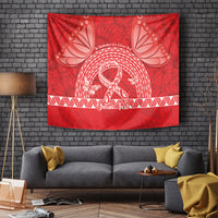 Personalised In September We Wear Red Tapestry Polynesia Blood Cancer Awareness LT14 - Polynesian Pride