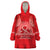 Personalised In September We Wear Red Wearable Blanket Hoodie Polynesia Blood Cancer Awareness