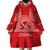 Personalised In September We Wear Red Wearable Blanket Hoodie Polynesia Blood Cancer Awareness