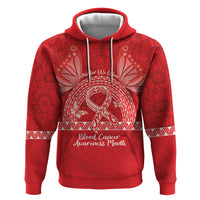 Personalised In September We Wear Red Zip Hoodie Polynesia Blood Cancer Awareness