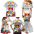 Kiribati Independence Day Family Matching Mermaid Dress and Hawaiian Shirt Frigatebird Mix Tropical Flowers - White Style