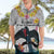 Kiribati Independence Day Hawaiian Shirt Frigatebird Mix Tropical Flowers - White Style