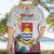 Kiribati Independence Day Hawaiian Shirt Frigatebird Mix Tropical Flowers - White Style