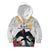 Kiribati Independence Day Kid Hoodie Frigatebird Mix Tropical Flowers - White Style