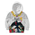 Kiribati Independence Day Kid Hoodie Frigatebird Mix Tropical Flowers - White Style