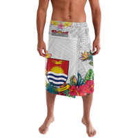 Kiribati Independence Day Lavalava Frigatebird Mix Tropical Flowers - White Style LT14 White - Polynesian Pride