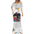 Kiribati Independence Day Mermaid Dress Frigatebird Mix Tropical Flowers - White Style