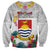 Kiribati Independence Day Sweatshirt Frigatebird Mix Tropical Flowers - White Style