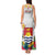 Kiribati Independence Day Tank Maxi Dress Frigatebird Mix Tropical Flowers - White Style