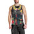 Kiribati Independence Day Men Tank Top Frigatebird Mix Tropical Flowers - Black Style