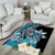 Personalised Guam Liberation Day Area Rug Chamorro Latte Stone With Guasali Flowers