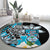 Personalised Guam Liberation Day Round Carpet Chamorro Latte Stone With Guasali Flowers