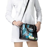 Personalised Guam Liberation Day Shoulder Handbag Chamorro Latte Stone With Guasali Flowers