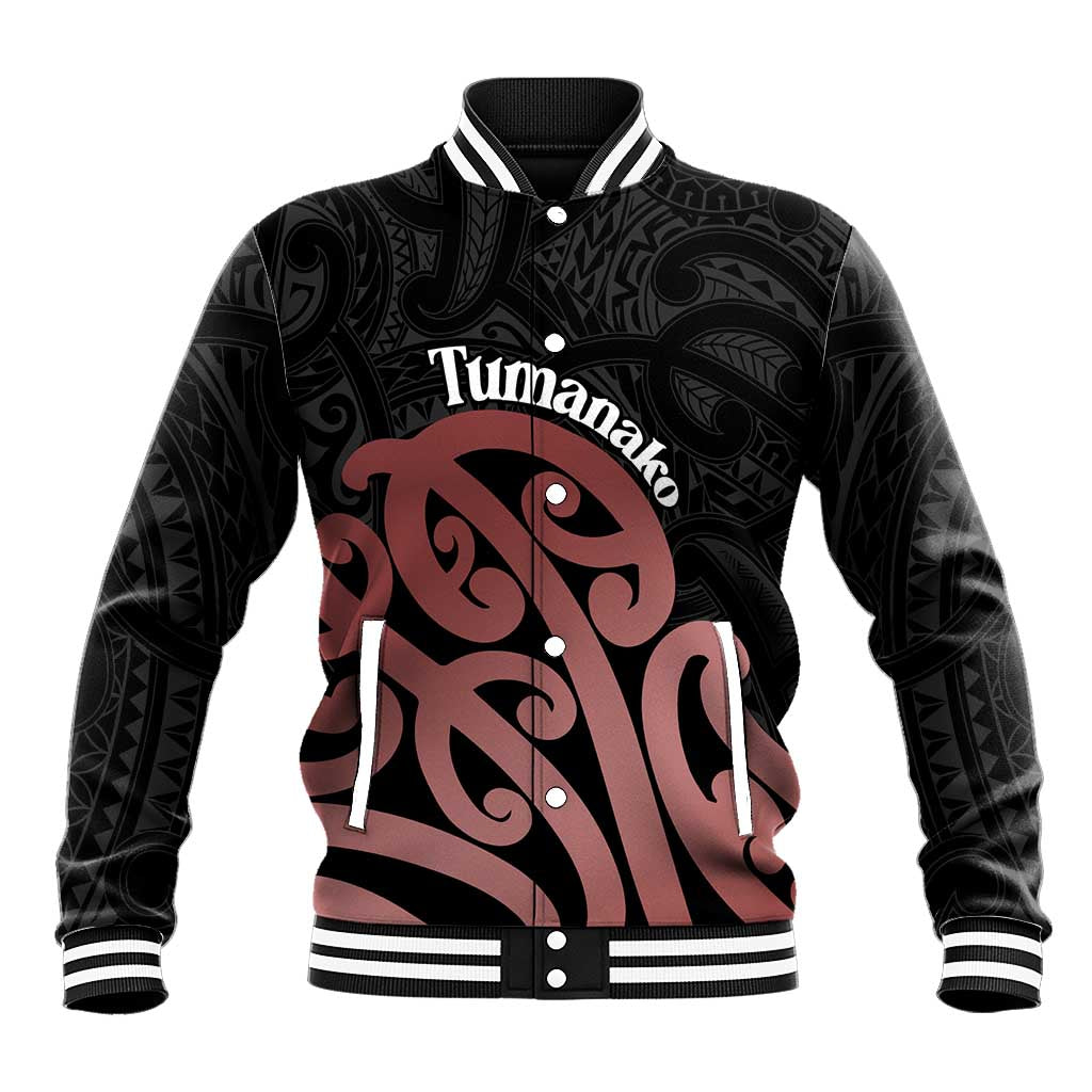 New Zealand Mangopare Tamanako Baseball Jacket Aotearoa Maori LT14 Unisex Brown - Polynesian Pride