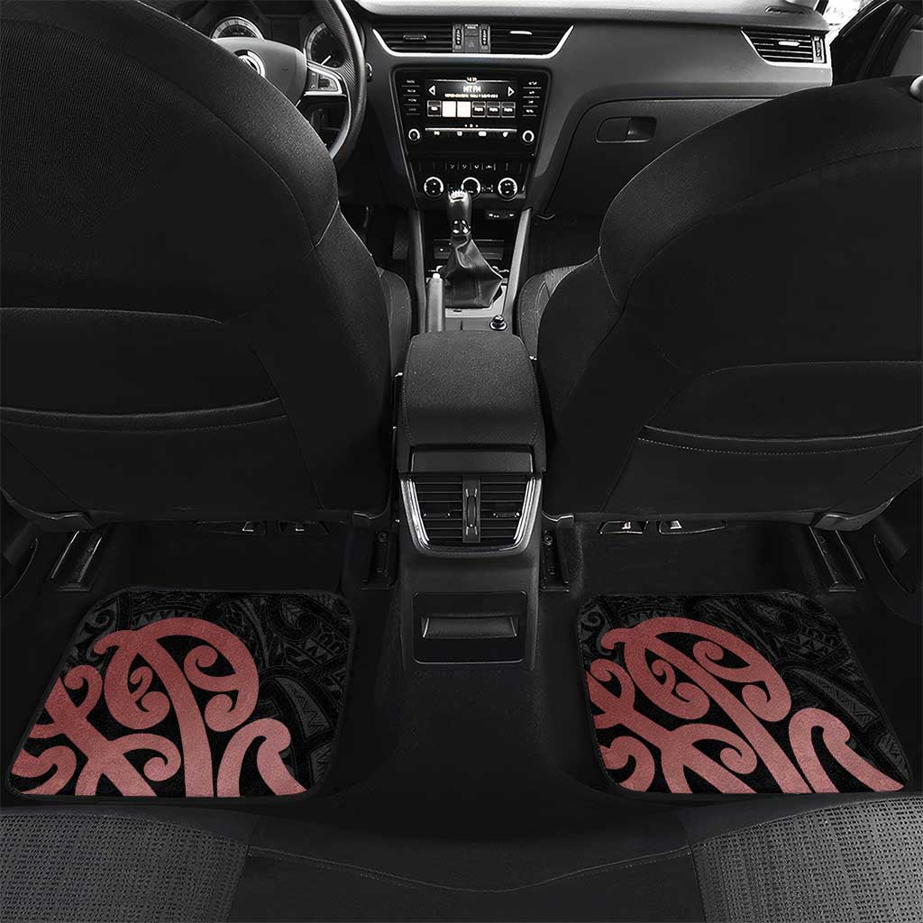 New Zealand Mangopare Tamanako Car Mats Aotearoa Maori LT14 Set 2pcs - Back Brown - Polynesian Pride