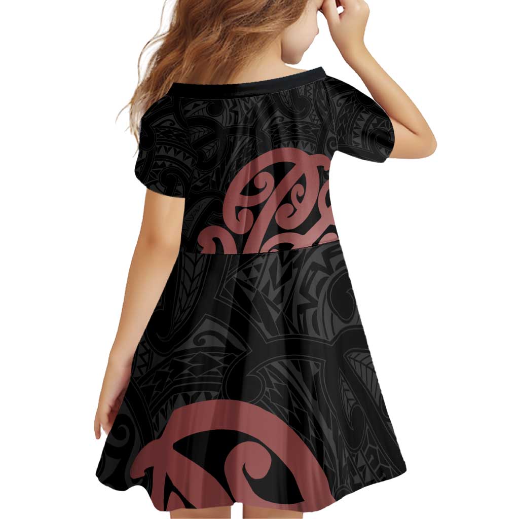 New Zealand Mangopare Tamanako Family Matching Off Shoulder Short Dress and Hawaiian Shirt Aotearoa Maori