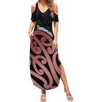 New Zealand Mangopare Tamanako Family Matching Summer Maxi Dress and Hawaiian Shirt Aotearoa Maori