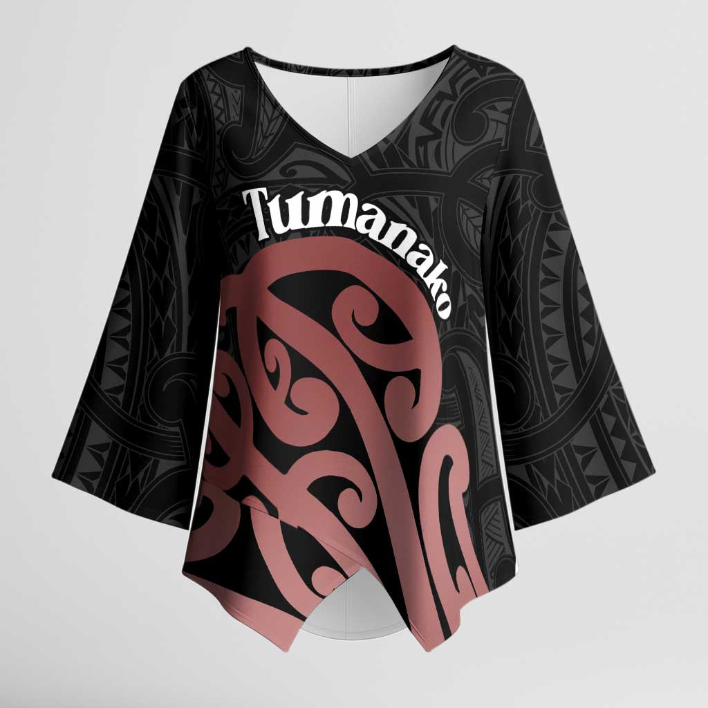 New Zealand Mangopare Tamanako Kimono Sleeve Blouse Aotearoa Maori - Polynesian Pride