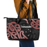 New Zealand Mangopare Tamanako Leather Tote Bag Aotearoa Maori