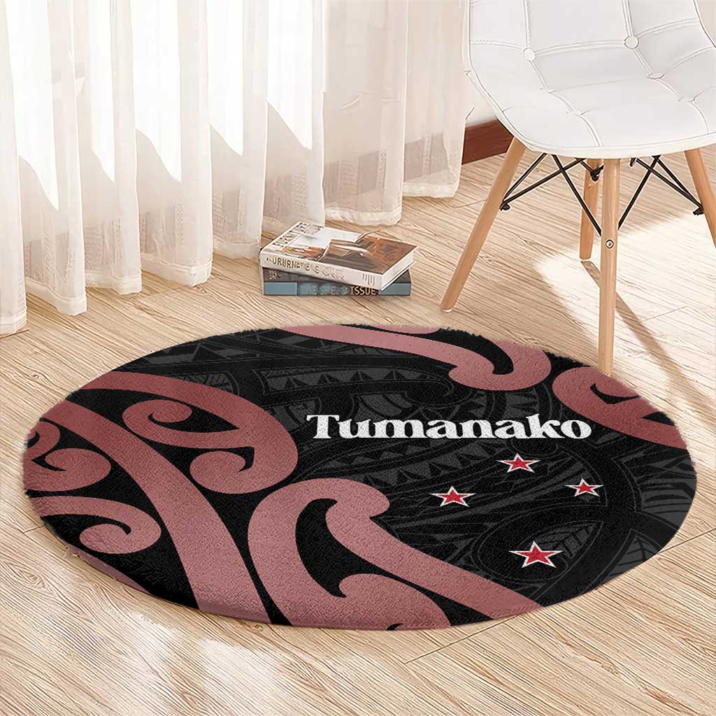 New Zealand Mangopare Tamanako Round Carpet Aotearoa Maori