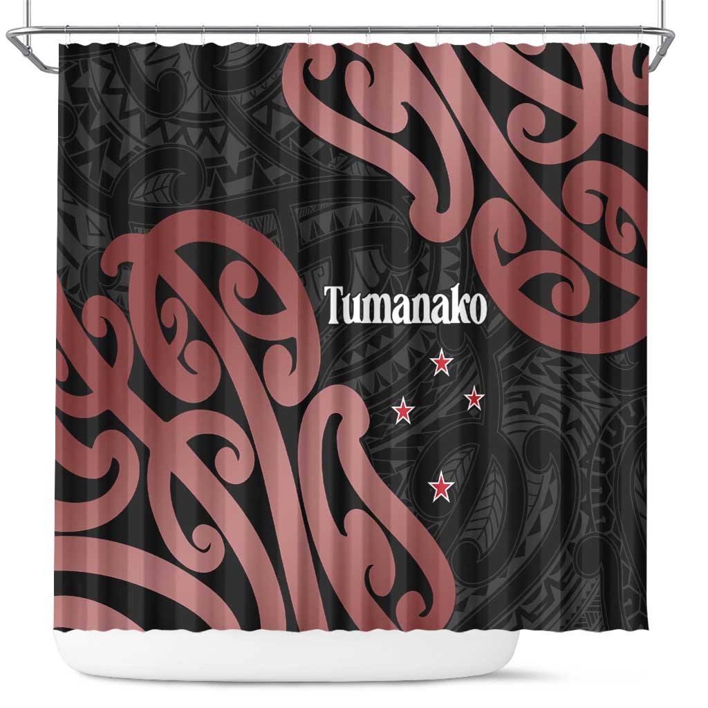 New Zealand Mangopare Tamanako Shower Curtain Aotearoa Maori