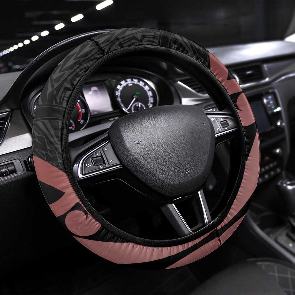 New Zealand Mangopare Tamanako Steering Wheel Cover Aotearoa Maori LT14 Universal Fit Brown - Polynesian Pride