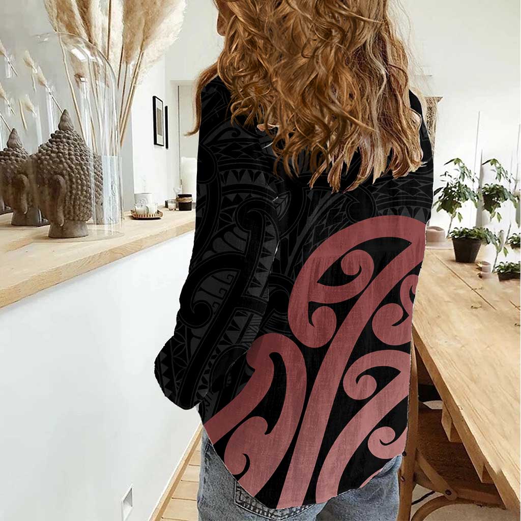 New Zealand Mangopare Tamanako Women Casual Shirt Aotearoa Maori