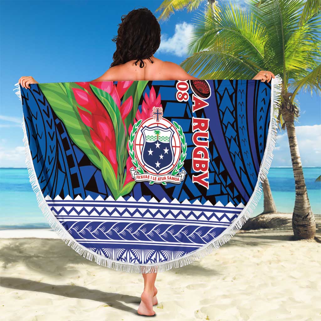 Custom Samoa Rugby Beach Blanket 2024 Go Champions Samoan Gingers