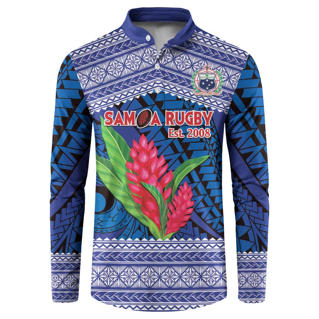 Custom Samoa Rugby Button Sweatshirt 2024 Go Champions Samoan Gingers